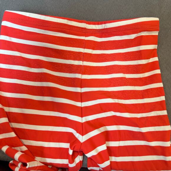 Mini Boden Boys Swimsuit 2 Piece Set Shorts Rashguard Top Red Stripe 5 6 5T - Picture 6 of 12